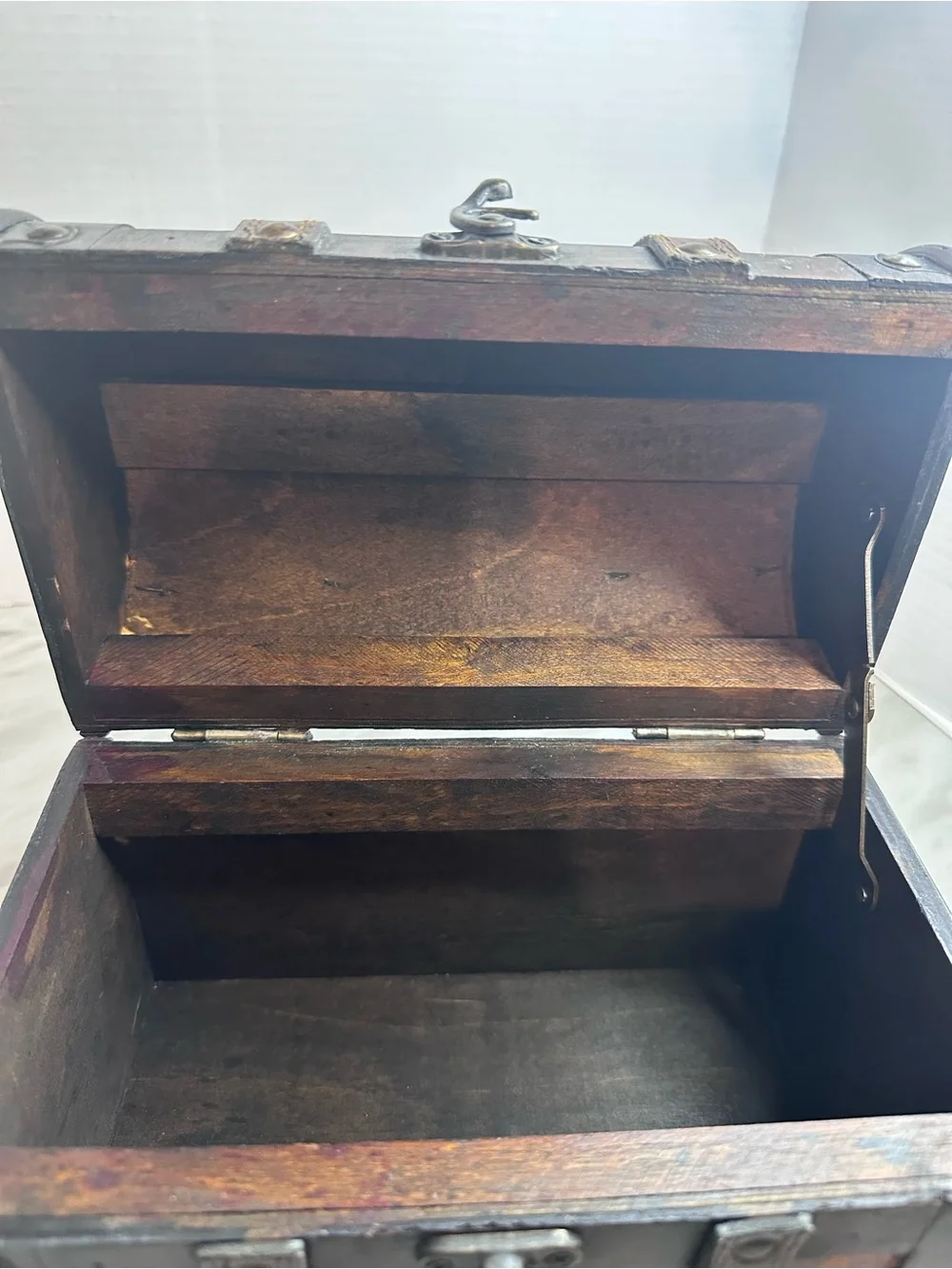 Vintage-Style Brown Leather Travel Trunk Bag - Classic Men's Carry